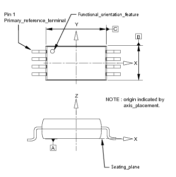Figure 12 —  Eight lead gull wing orientation features